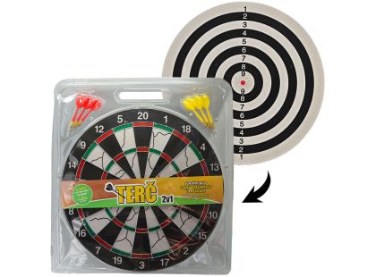 Terč 2v1 na šipky 43 cm