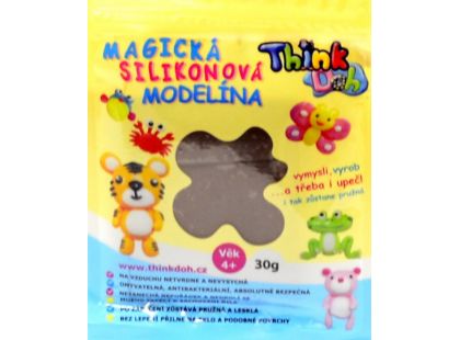 Think Doh silikonová hmota svítící ve tmě hnědá