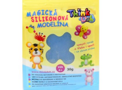 Think Doh silikonová hmota svítící ve tmě Modrá