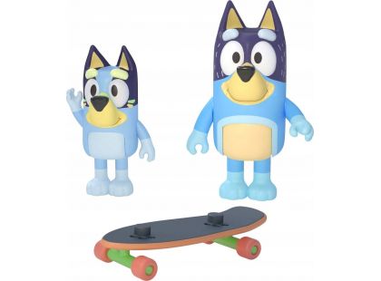 TM Toys Bluey 2 figurky Bluey&Bandit skateboard