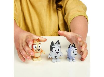 TM Toys Bluey 3 figurky Bingo, Muffin, Socks