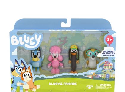 TM Toys Bluey 4 figurky přátelé