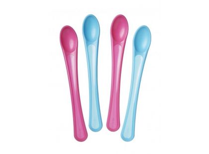 Tomme Tippee Explora Lžičky pro nejmenší 4ks růžovo-modré