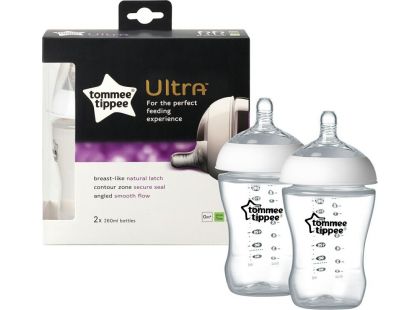 Tomme Tippee Kojenecká láhev Ultra 260 ml 0m+ 2 ks