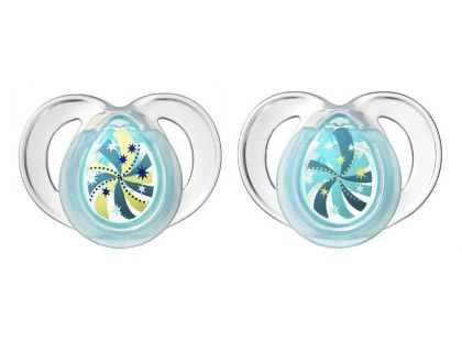 Tommee Tippee Šidítko C2N silikon Night Time 2ks 6-18m - Modrá Tommee Tippee Šidítko C2N silikon Night Time 2ks 6-18m - Modrá