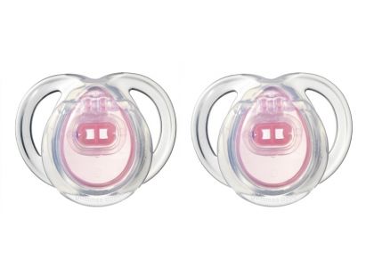 Tommee Tippee Šidítko CTN silikon Any Time 2ks 0-6m - Růžová Tommee Tippee Šidítko CTN silikon Any Time 2ks 0-6m - Růžová