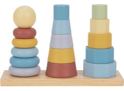 Tooky Toy Dřevěná skládací věž tvary - Poškozený obal
