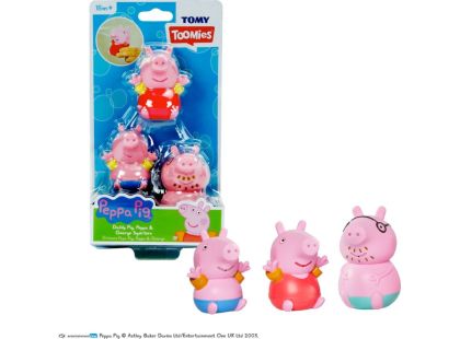 Toomies Prasátko Peppa Pig, tatínek a Tom stříkající hračky do vody - Poškozený obal