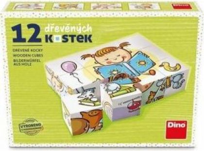 Topa Kostky dřevěné 12ks