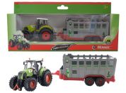 Traktor s přívěsem na přepravu zvířat 1:50