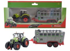 Traktor s přívěsem na přepravu zvířat 1:50