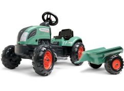 Traktor šlapací farmářský tmavě zelený Vintage - Poškozený obal