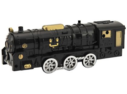 Transformer lokomotiva a robot 17 cm černá