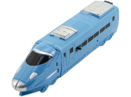 Transformer vlak plast 17 cm modrý