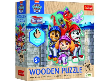 Trefl Dřevěné Puzzle 50 dílků Tlapková patrola