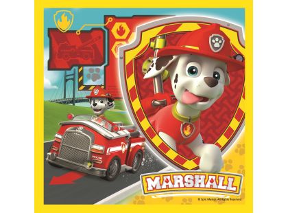 Trefl Puzzle 3 v 1  Tlapková Patrola Marshall, Rubble a Chase 106 dílků