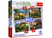 Trefl Puzzle 4v1 Dinosauři