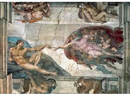 Trefl Puzzle Michelangelo Stvoření Adama 1000 dílků
