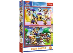 Trefl Puzzle Psí den zábavy 2v1 Tlapková patrola 2x24 dílků