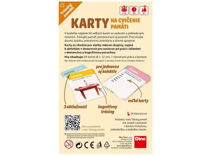 TRÉNINK PAMĚTI: KARTY PRO CVIČENÍ PAMĚTI Naučná hra SK