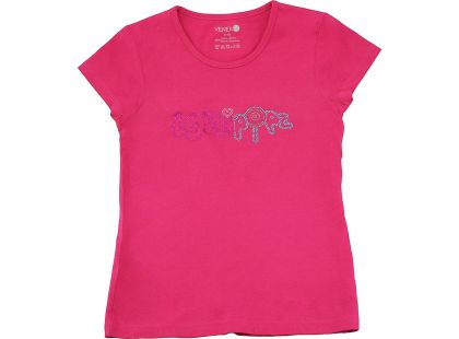 Tričko Lollipopz s kamínkovou aplikací růžové, velikost 140 cm (10 let)