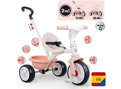 Tříkolka Be Move růžová