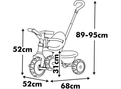 Tříkolka Be Move růžová
