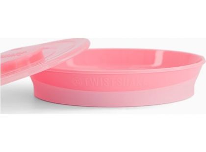 Twistshake talíř pastelově růžový