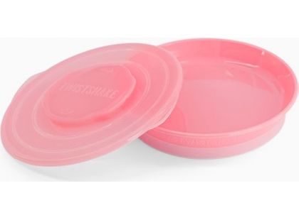 Twistshake talíř pastelově růžový
