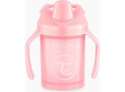 Twistshake učící netekoucí hrnek 230 ml pastelově růžový