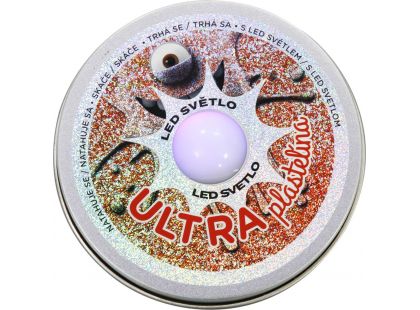 Ultra Plastelína 50g s led světlem červená