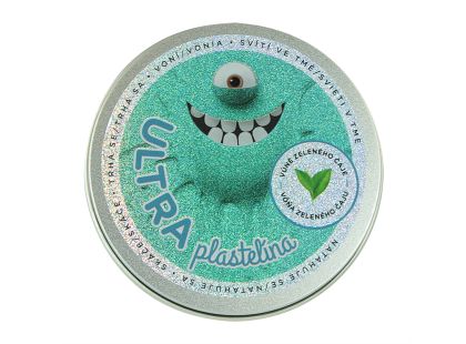 Ultra Plastelína s vůní a glitry - Svítící ve tmě 50 g - Vanilka - Poškozený obal