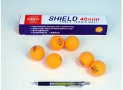 Unison Míčky na stolní tenis Shield 40mm bezešvé oranžové 6ks