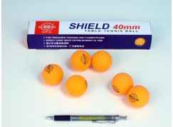 Unison Míčky na stolní tenis Shield 40mm bezešvé oranžové 6ks