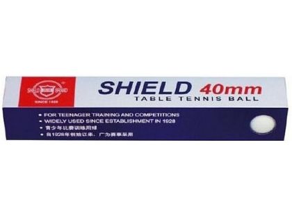 Unison Míčky na stolní tenis Shield 4 cm bezešvé - bílé