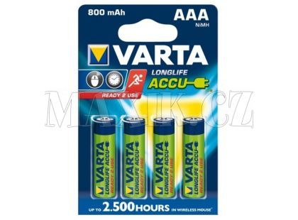 Varta Nabíjecí baterie Longlife AAA 800mAh 1.2V 4ks