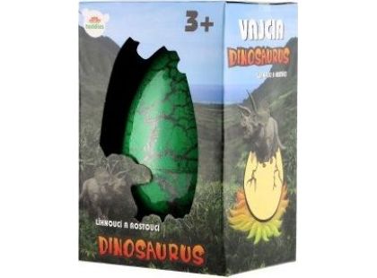 Vejce líhnoucí a rostoucí dinosaurus plast zelené