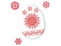 Anděl Samolepky velikonoční gelové s cibulovým vzorem 19 x 9 cm červené 2