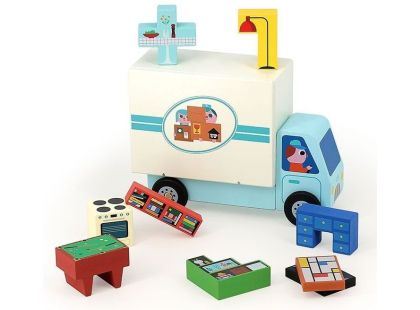 Vilac Dřevěná logická hra Nalož to správně! Stěhováci