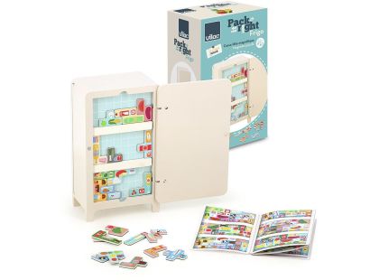 Vilac Dřevěná magnetická hra Ulož to správně! Lednička