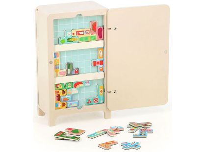 Vilac Dřevěná magnetická hra Ulož to správně! Lednička