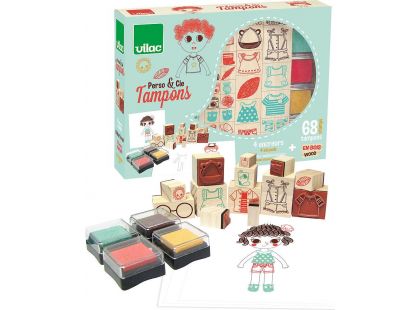 Vilac Dřevěná razítka oblékání a doplňky