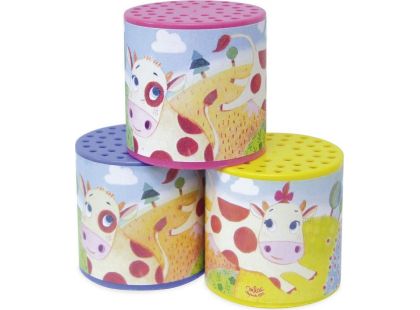 Vilac Plechovky se zvukem kravičky žlutá