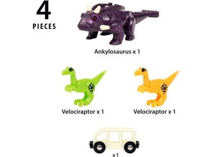 Vlaková sada dinosauří útok