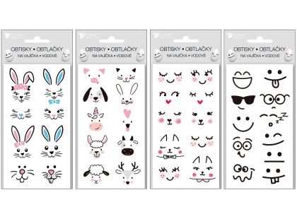 Anděl Vodové obtisky Emoji na vajíčka Kočička 19 x 9 cm