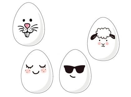 Anděl Vodové obtisky Emoji na vajíčka Kočička 19 x 9 cm