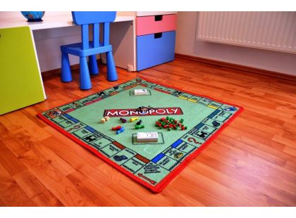 Vopi Dětský hrací koberec Monopoly s figurkami