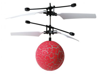Vrtulníková koule s LED červená