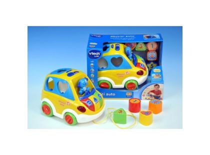 VTech Mluvící auto vkládačka - žluté CZ - Poškozený obal