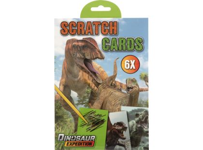 Vyškrabávací obrázky Dinosaurů 6 scratcg cards 21x14
